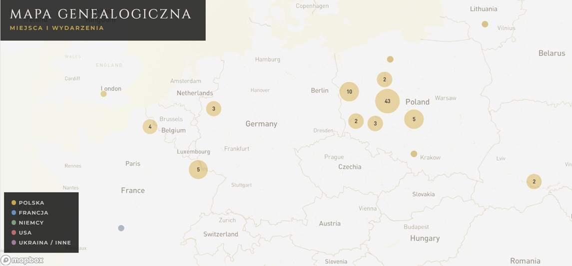 Mapa genealogiczna rodziny Banachowskich